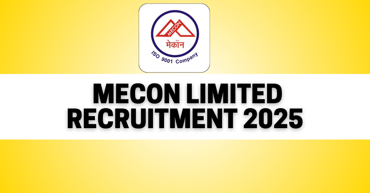 MECON Recruitment 2025 – Apply Online for 03 Assistant Manager Posts
